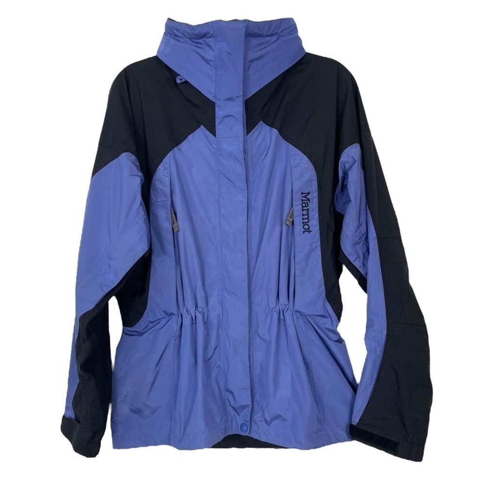 Marmot Rain Coat Black & Purple Waterproof Nylon  Medium Outdoors Hiking Jacket
